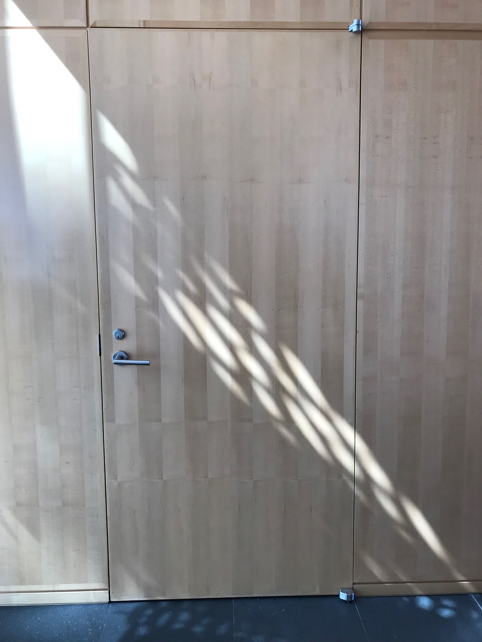 Detail of an interior door where we can see the design intent