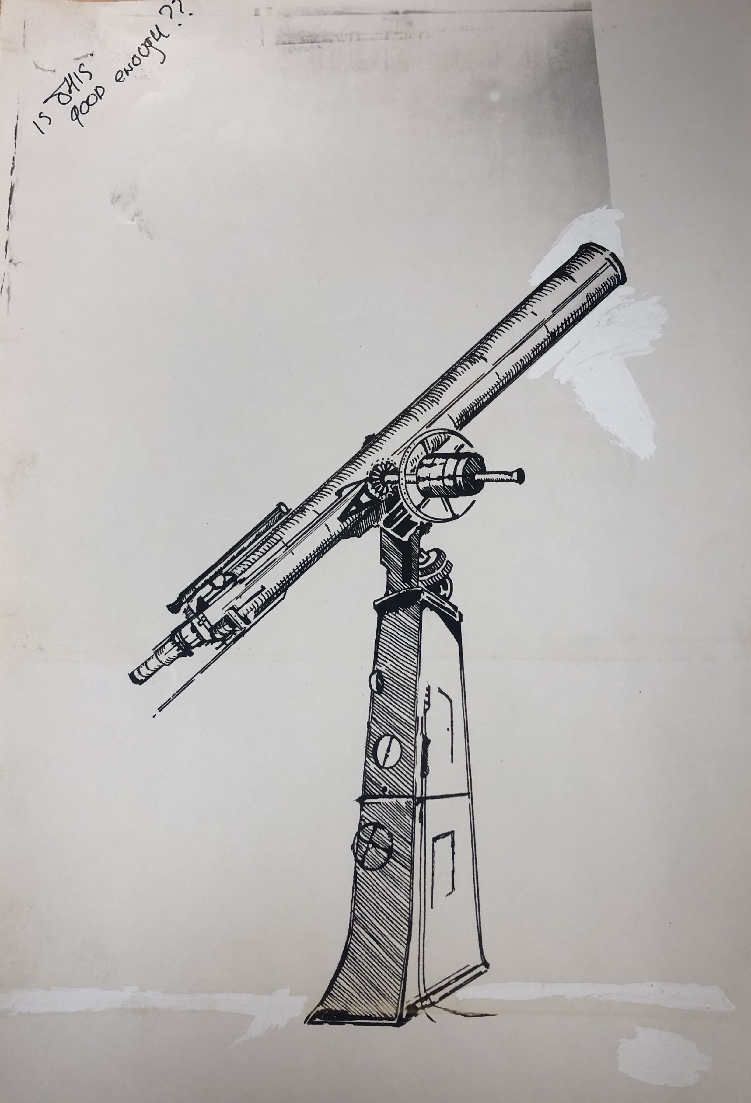 Sketch of Dominion Observatory telescope.