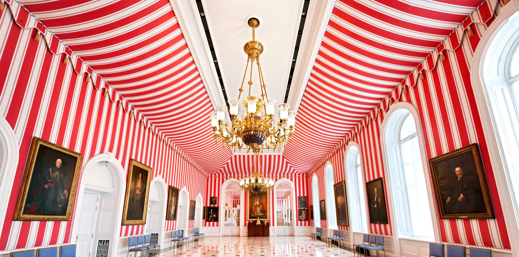 Tent Room, Rideau Hall, 'None so unusual - Rideau Hall's the Tent Room' Ottawa Magazine, photo Marc Fowler 2017