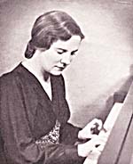 Johana Harris playing the piano 