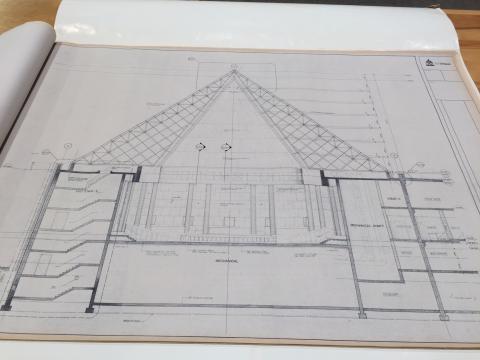 Ottawa City Hall - Safdie - Council Chamber Internal elevation looking south