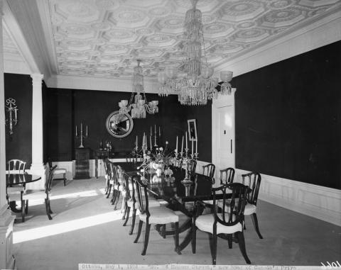 The main dining room at 24 Sussex Drive