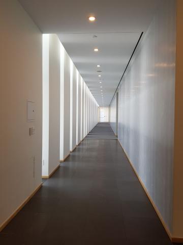 Hallway that leads to meeting rooms