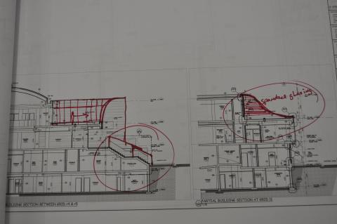 Wall Section plan with Cardinal notes