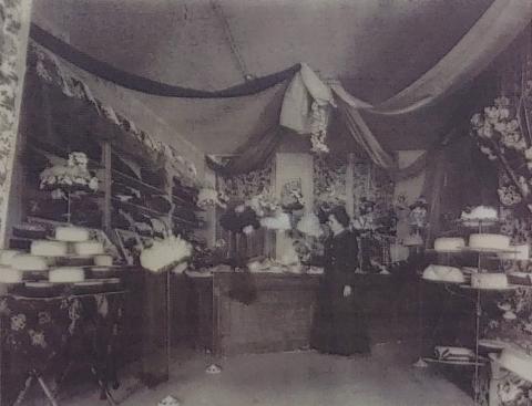 1905, Hat Shop Lined with Fabric and Bunting (National Archives Canada, J W Bald, Photographer)