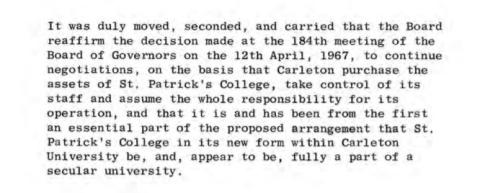 Board of Governors Minutes - June 19, 1967, pg 1 
