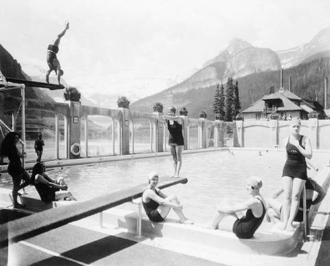 Chateau Lake Louise Swimming Pool, 1926 (Photo 1930s) c029447 Library and Archives Canada
