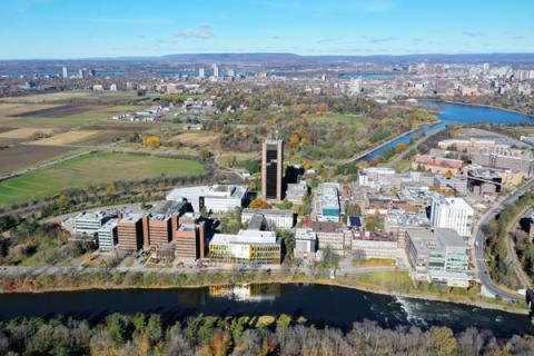 Carleton university campus. Link: https://admissions.carleton.ca/carleton-university-virtual-experience/
